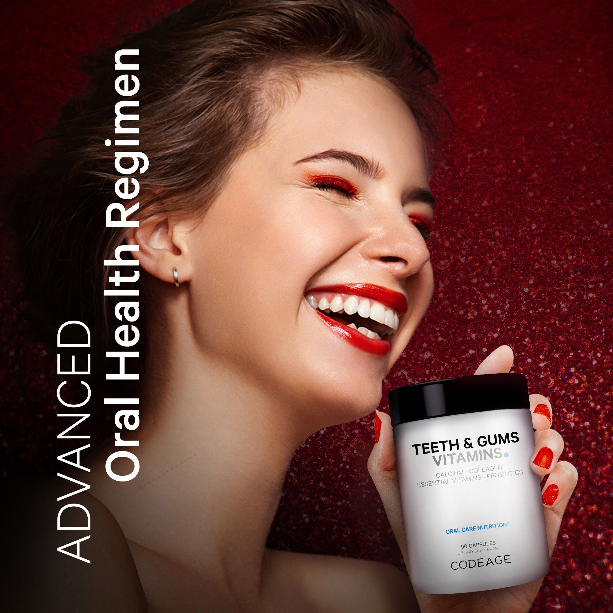 Teeth &amp; Gums Vitamins - Daily Multivitamins &amp; Minerals + Collagen - 90 Capsules (90 Servings)  | GNC